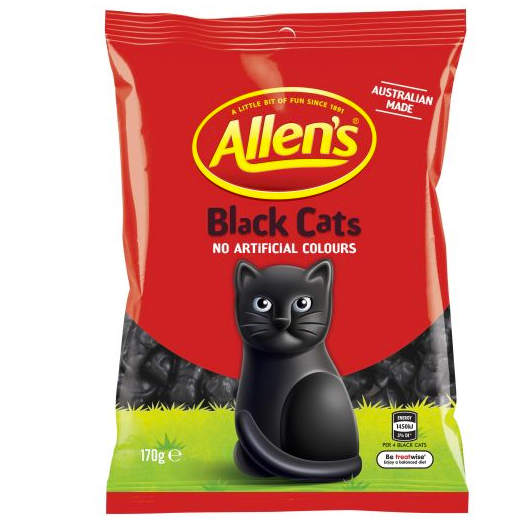 Allen's Lollies Black Cats 170g