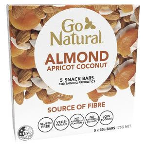 Go Natural Almond Apricot Coconut Nut Delight Bars GF 5x 35g
