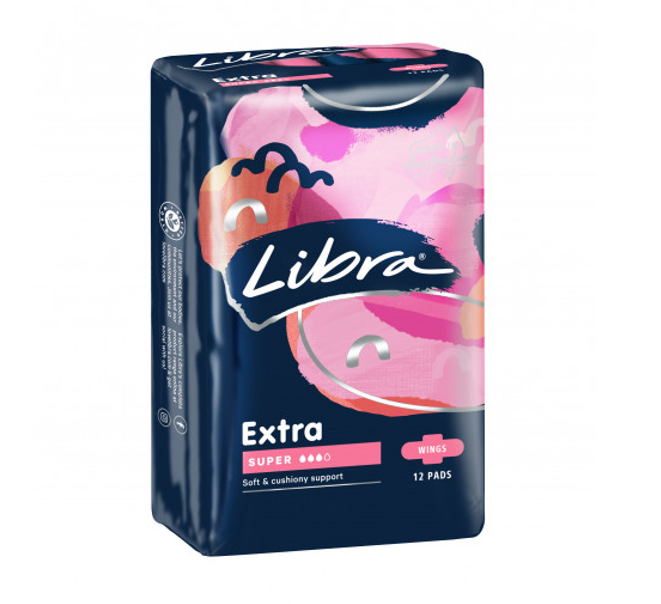 Libra Pads Extra Super with Wings x 12