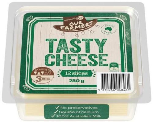 Community Co Tasty Cheese Sliced 250g