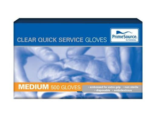 MPM Disposable Gloves  Clear Food Handling Medium 500pk
