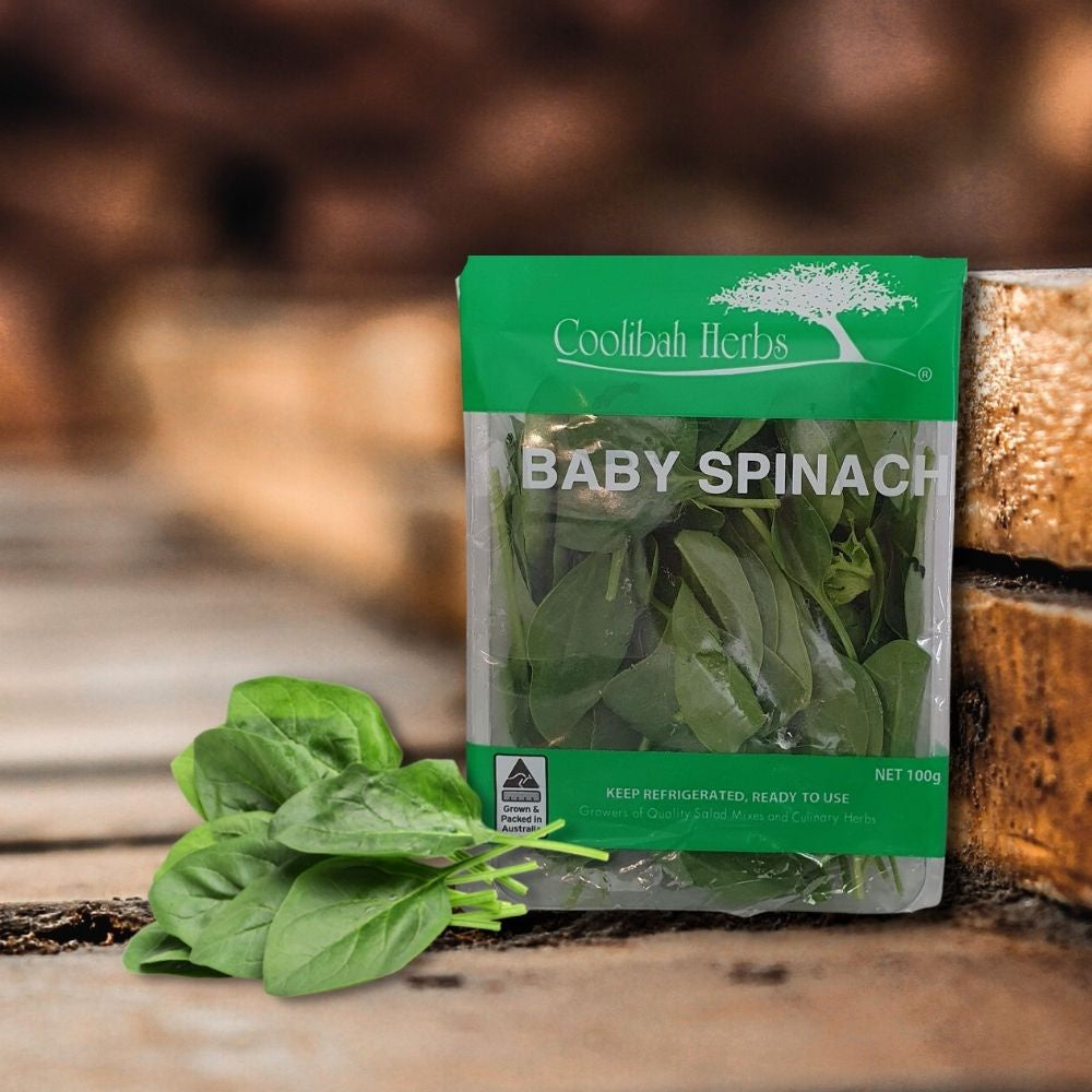 Coolibah Herbs Baby Spinach Leaves 100g