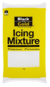 Black and Gold Icing Mixture 1Kg