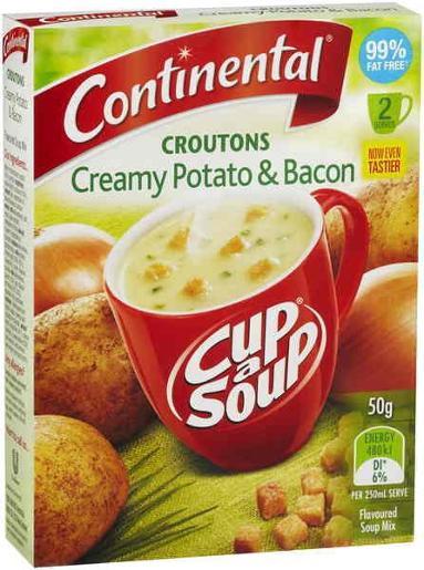 Continental Crouton Potato & Bacon Cup of Soup 2 pk