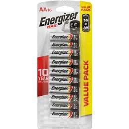 Energizer Max Batteries AA 16pk