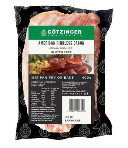 Gotzinger American Style Rindless Bacon 400g