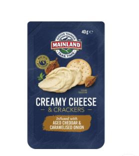 Mainland Creamy Cheese & Crackers Aged Cheddar & Caramelised Onion 40g