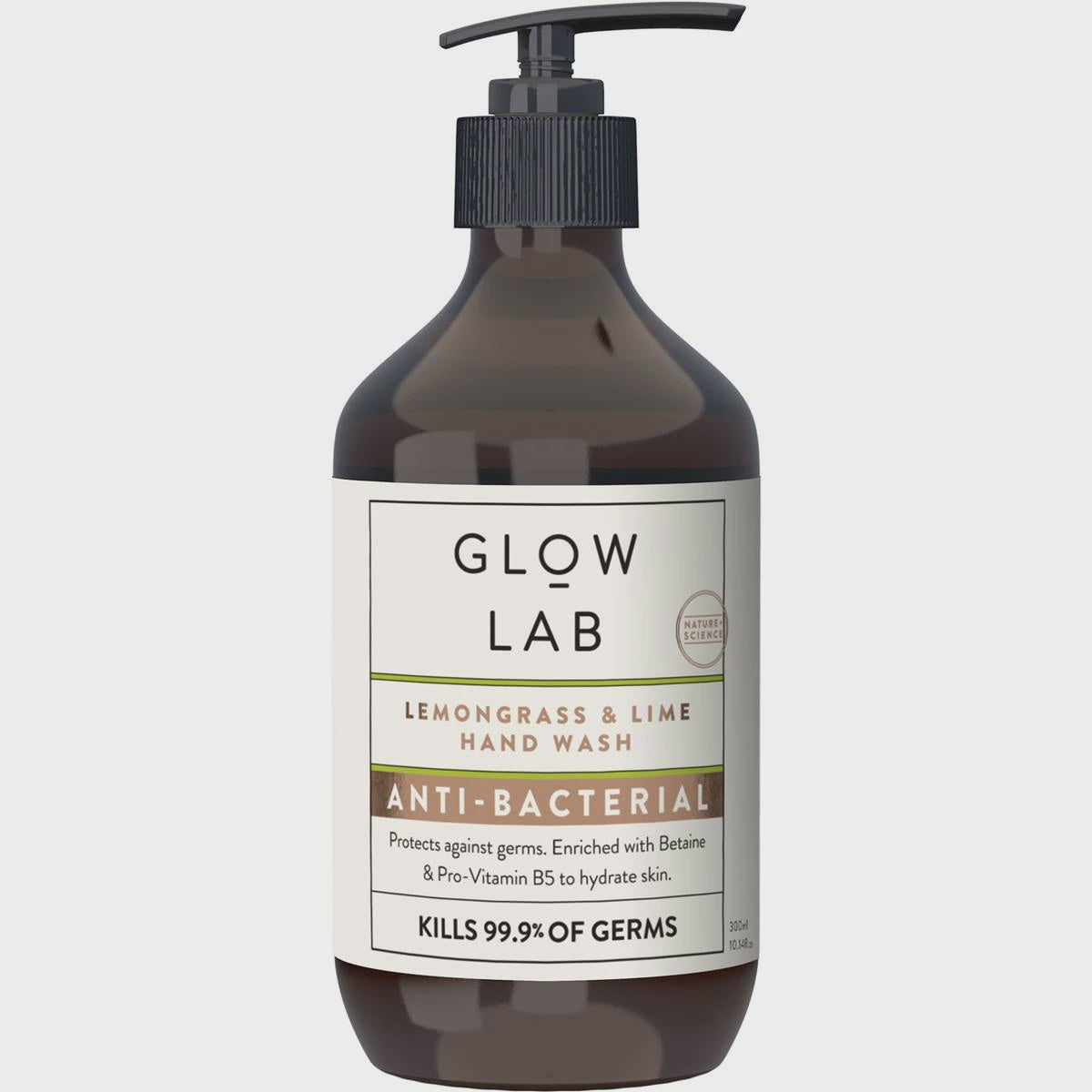 Glow Lab Lemongrass & Lime Hand Wash Anitbacterial 300ml