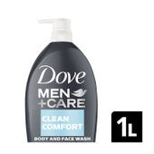Dove Men + Care Clean Comfort Body & Face Wash 1L