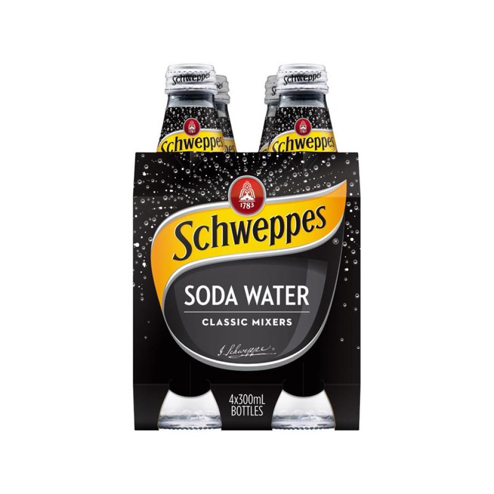 Schweppes Soda Water 300ml x 4