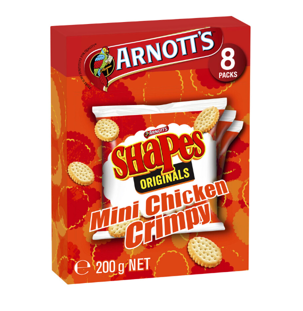Arnott's Shapes Multipack Chicken Crimpy 8 pk