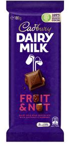 Cadbury Dairy Milk Fruit and Nut Chocolate Block 180g