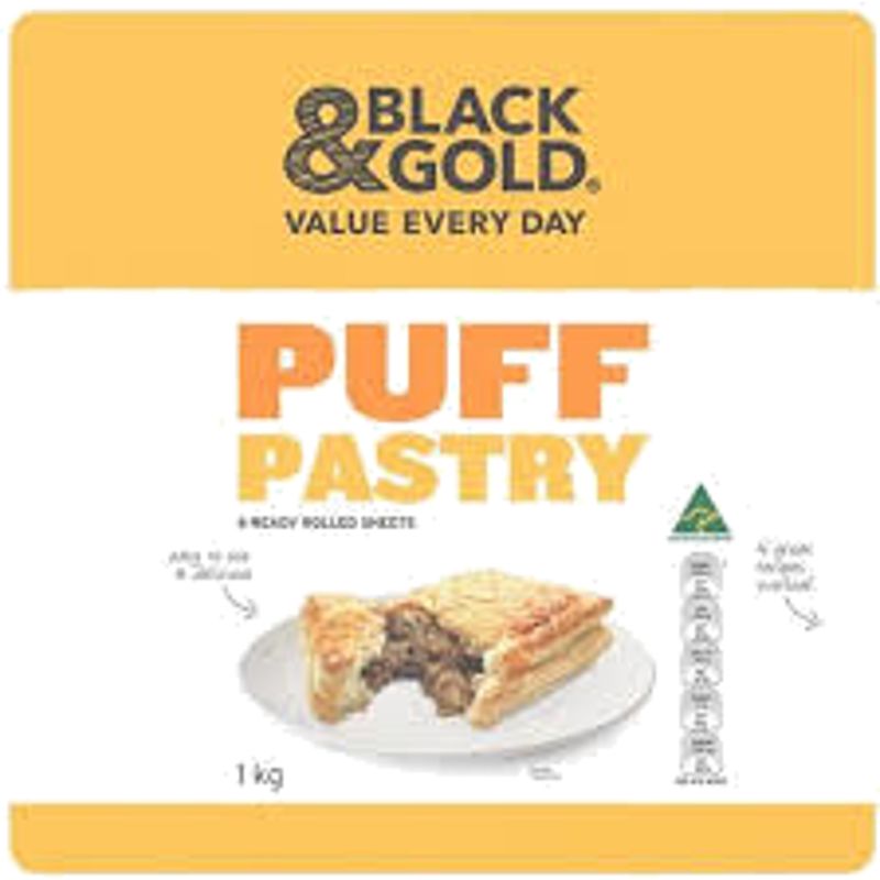 Black and Gold Puff Pastry 1kg