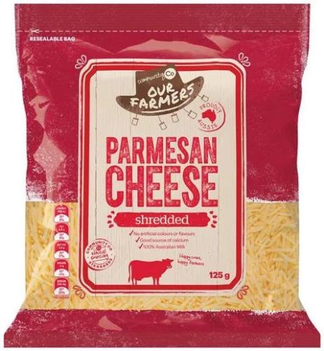 Community Co Shredded Parmesan Cheese 125g