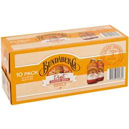 Bundaberg Drinks Diet Ginger Beer 375ml x 10
