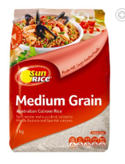Sunrice Medium White Rice 1kg