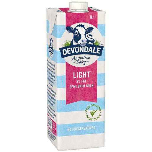 Devondale Light Semi Skim Milk 1L