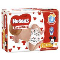 Huggies Nappies Essentials size 3 52 pk