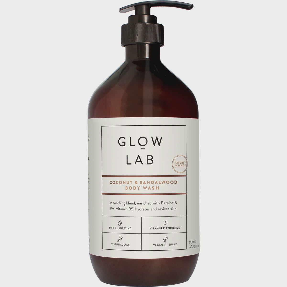 Glow Lab Coconut & Sandalwood Body Wash 900ml