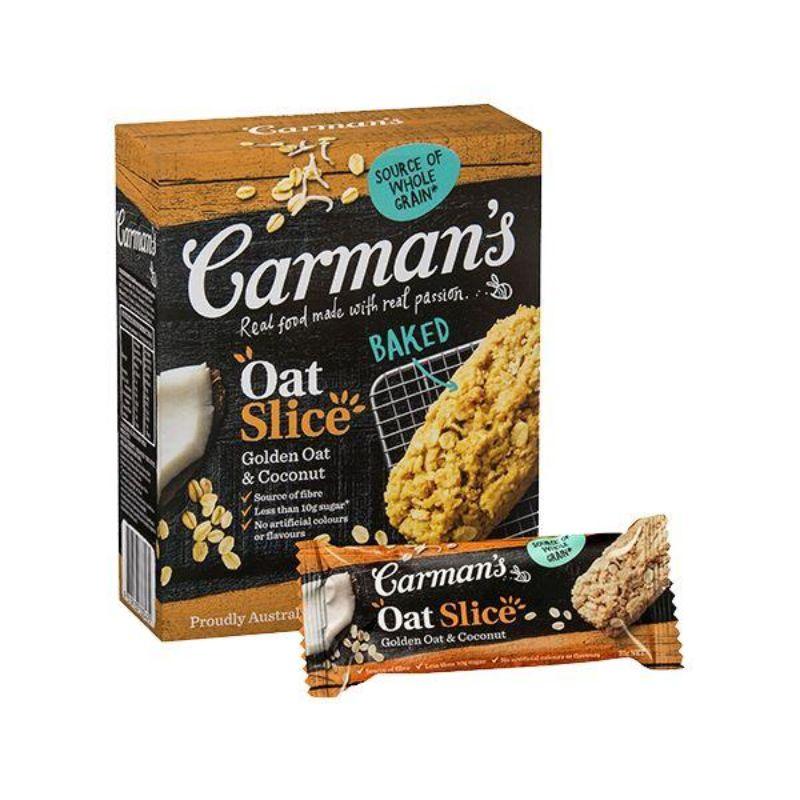 Carman's Golden Oat & Coconut Slice Muesli Bars 6pk