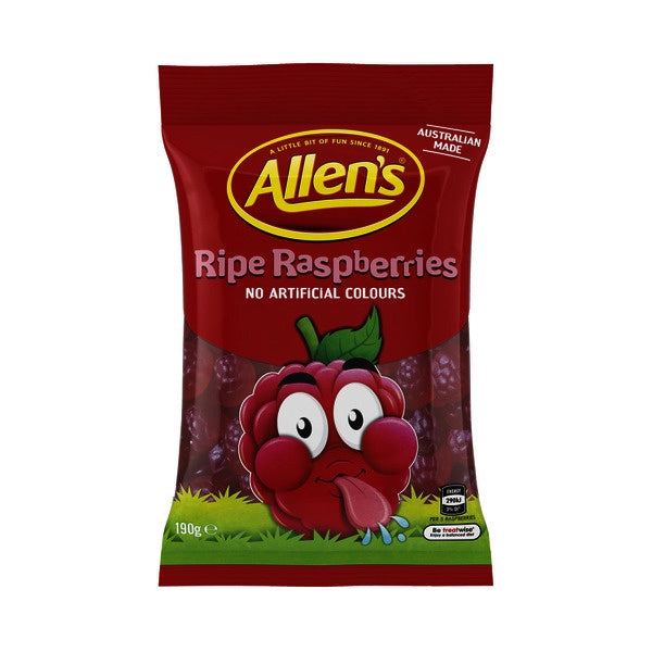 Allens Ripe Raspberries 190g