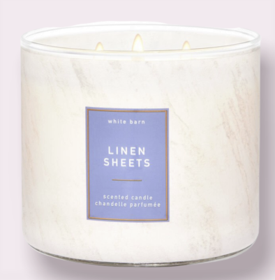 BBW Linen Sheets 3 Wick Candle