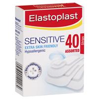 Elastoplast Sensitive Skin Friendly Bandaids 40 asstd
