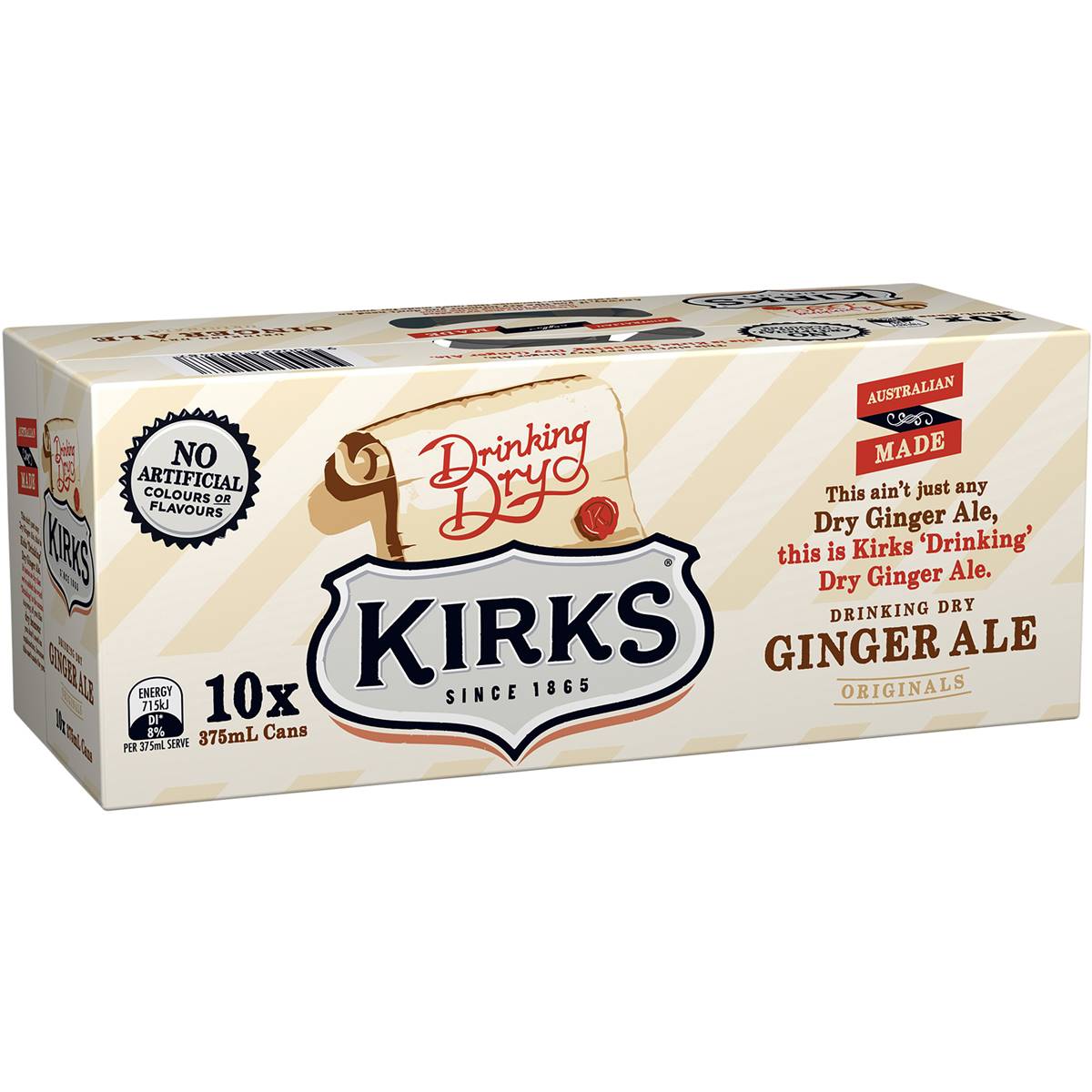 Kirks Ginger Ale Cans 375ml x 10