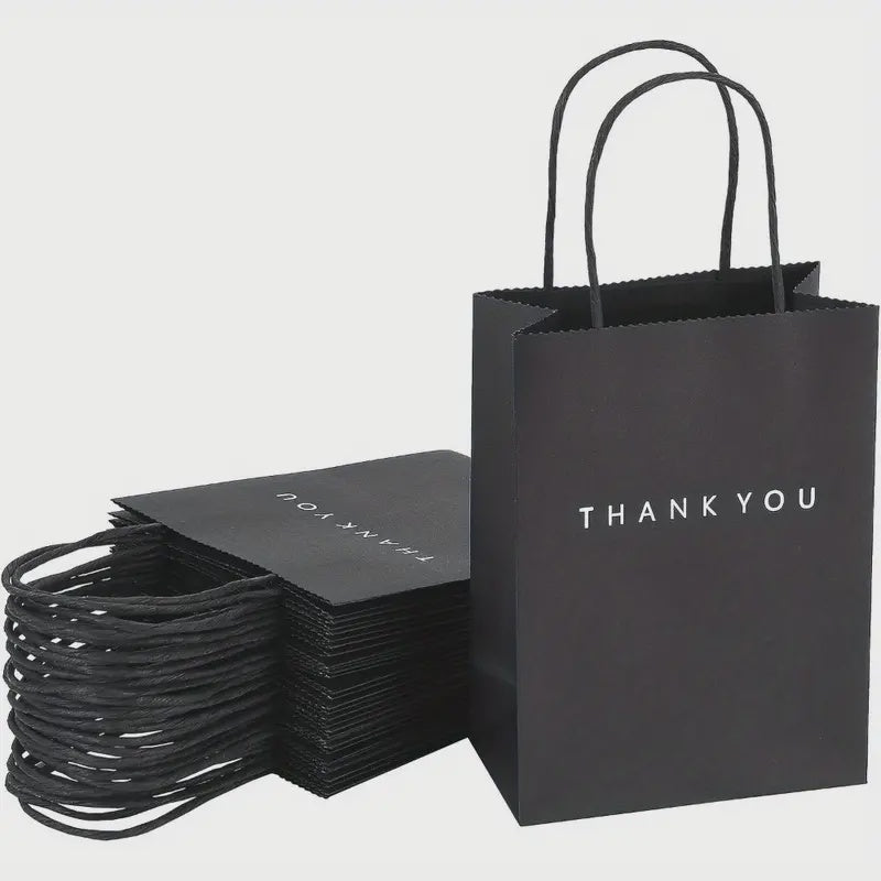 Gift Bag 'Thankyou' Paper - Black