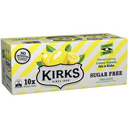 Kirks Lemon Squash Sugar Free 375ml x 10