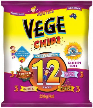 Ajitas Vege Chips Multi 12pk