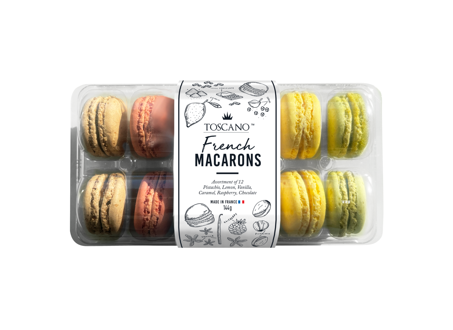 Toscano French Macarons 144g