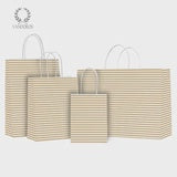 Twisted Handle Paper Gift Bag (S) - Candy Gold Stripe