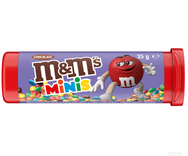 M&Ms Minis Chocolate Tube 35g