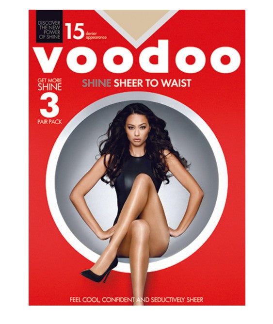 Voodoo Shine Sheer to Waist Jabou Stockings XTall 3pk
