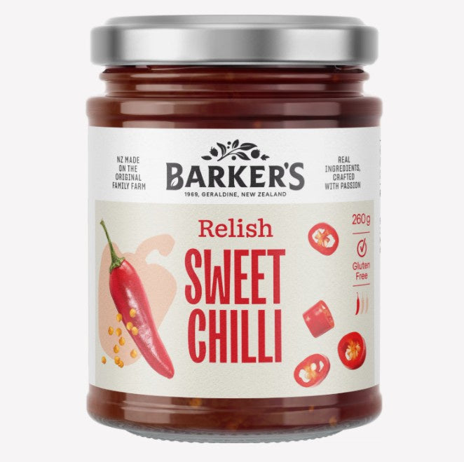 Barkers Relish Sweet Chilli 260Gm