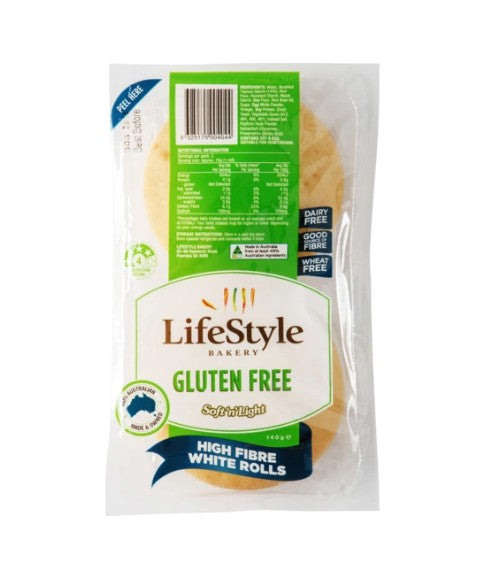 Lifestyle Roll White GF 2pk 140g