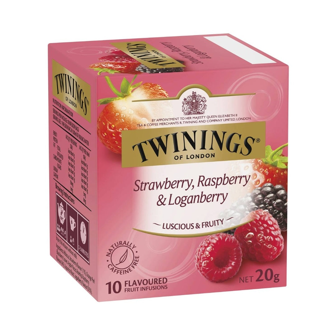 Twinings Strawberry, Raspberry & Loganberry Tea Bags 10pk