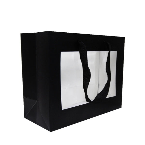Window Gift Bag - Small Boutique Matt Finish - Black