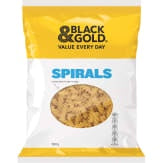 Black and Gold Pasta Spirals 500g