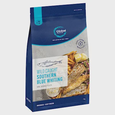 Global Seafoods Southern blue whiting fillet 1kg bag