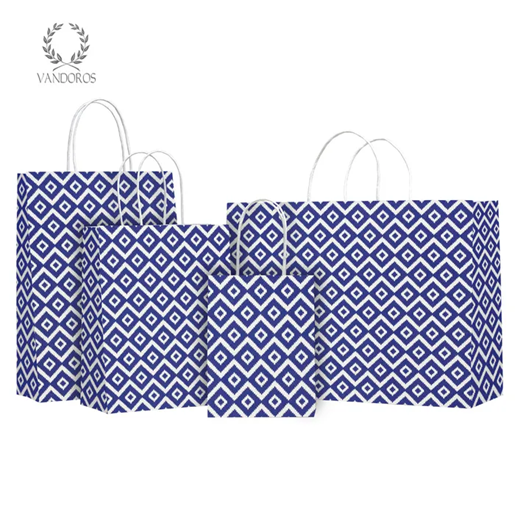 Twisted Handle Paper Gift Bag (L) - Hydra Aegean Blue