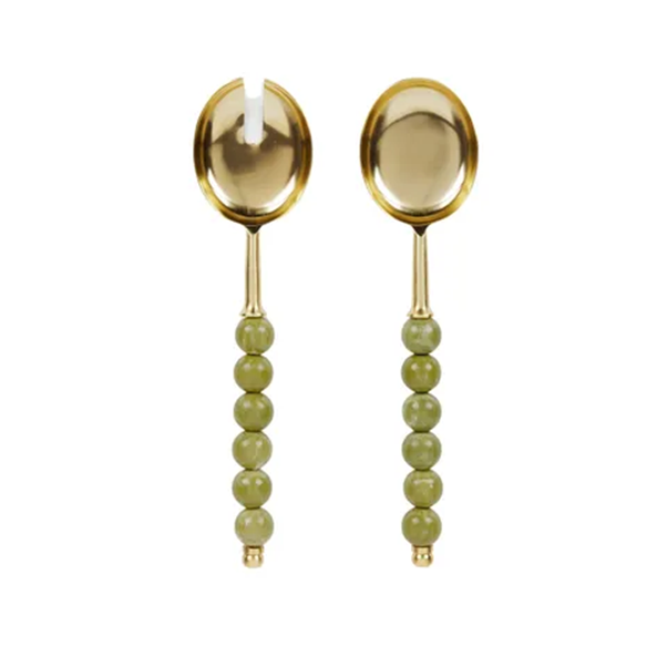 Amalia S/2 SS/Resin Server 26cm Olive
