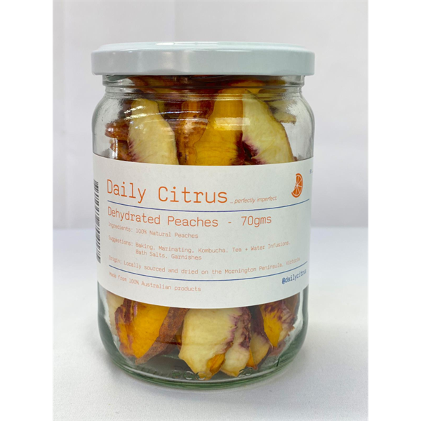 The Peel Thing - Daily Citrus Dehydrated Peaches 70gm Jar