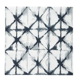 Napkin Tie Dye 20pk 3 ply 33cm - Navy/White