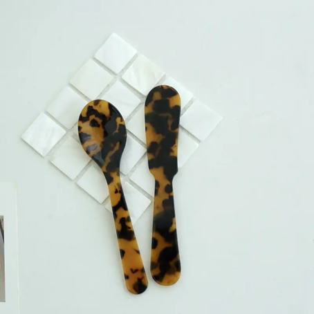 Acrylic Spoon/Butterknife Set - Tortoiseshell