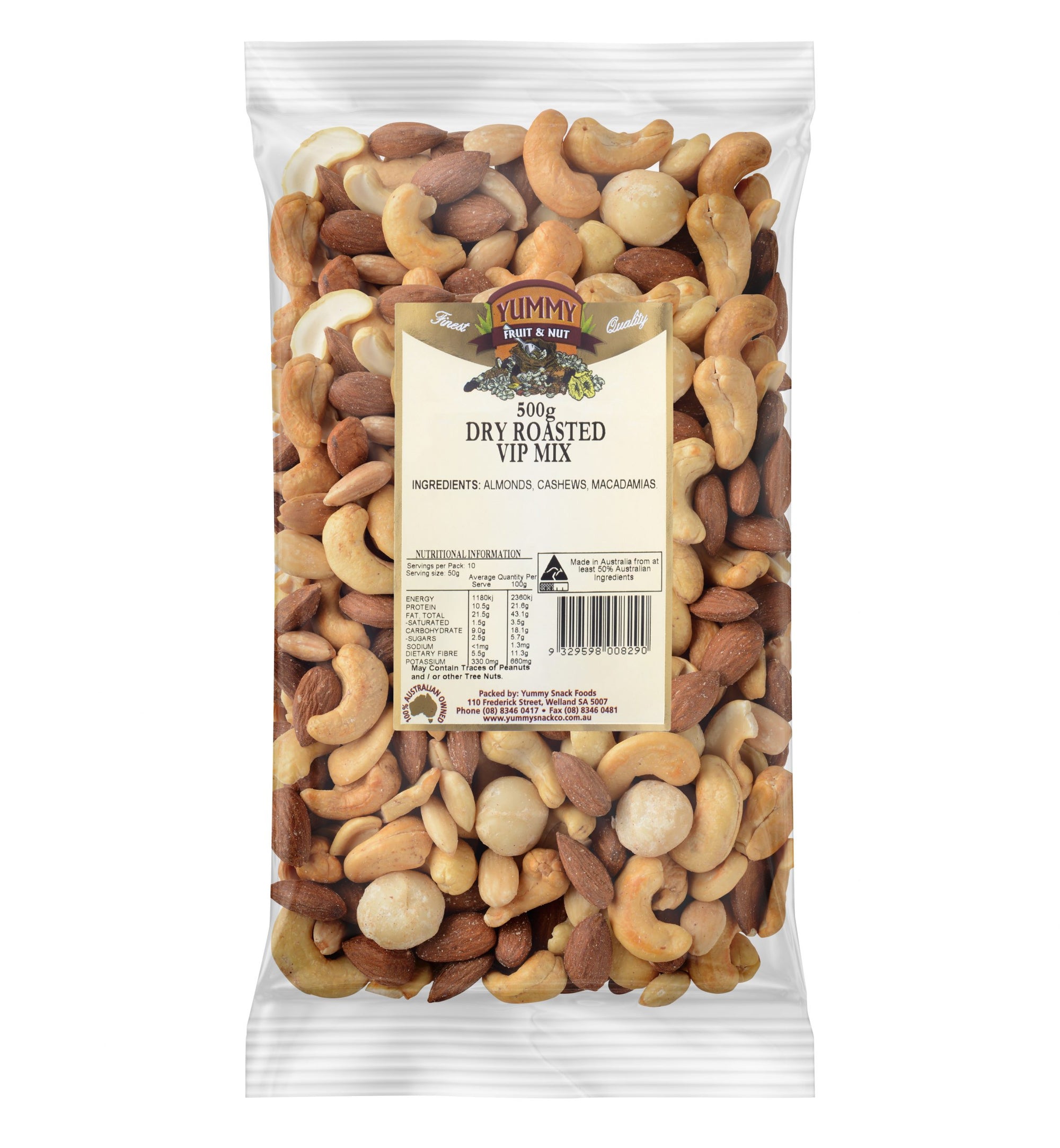 Yummys VIP Dry Roasted Nuts Mix 500g
