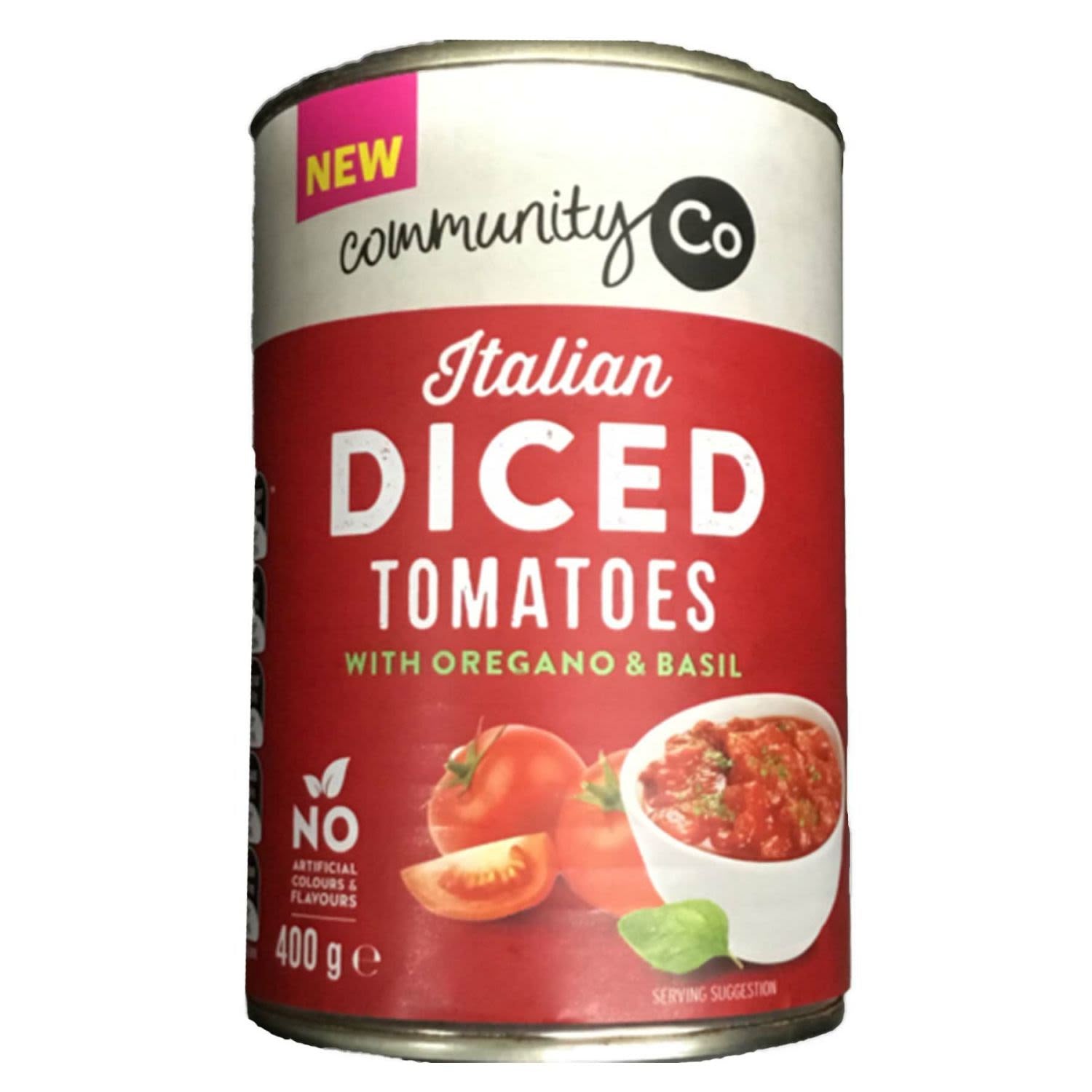 Community Co Diced Tomato With Oregano & Basil 400g