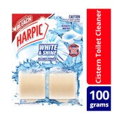 Harpic White & Shine Bleach Toilet Cistern Block 2 pack