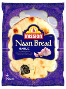 Mission Naan Bread Garlic 4pk